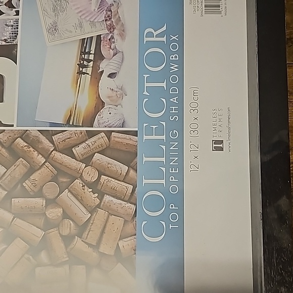 12x12 Top Opening Shadowbox Black Wood Frame - Picture 2 of 4